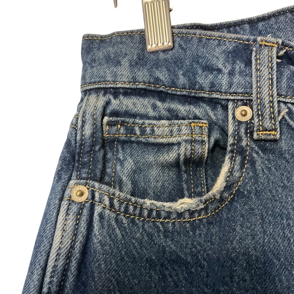 ARIZONA sz 7 Highest Rise Mom Jeans Straight Leg Medium Blue Wash - Picture 5 of 10